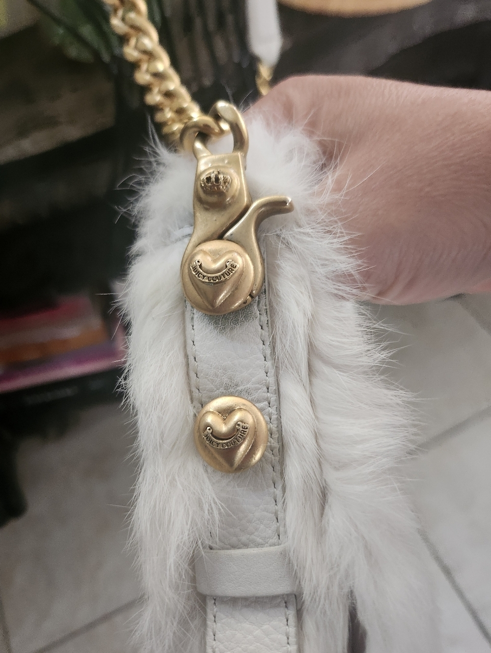 Juicy Couture vintage REAL Rabbit Fur crossbody bag - Picture 3 of 9